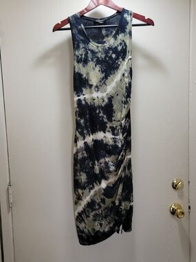 Fifteen Twenty Olive & Black Tie-Dye Sleeveless Maxi Dress